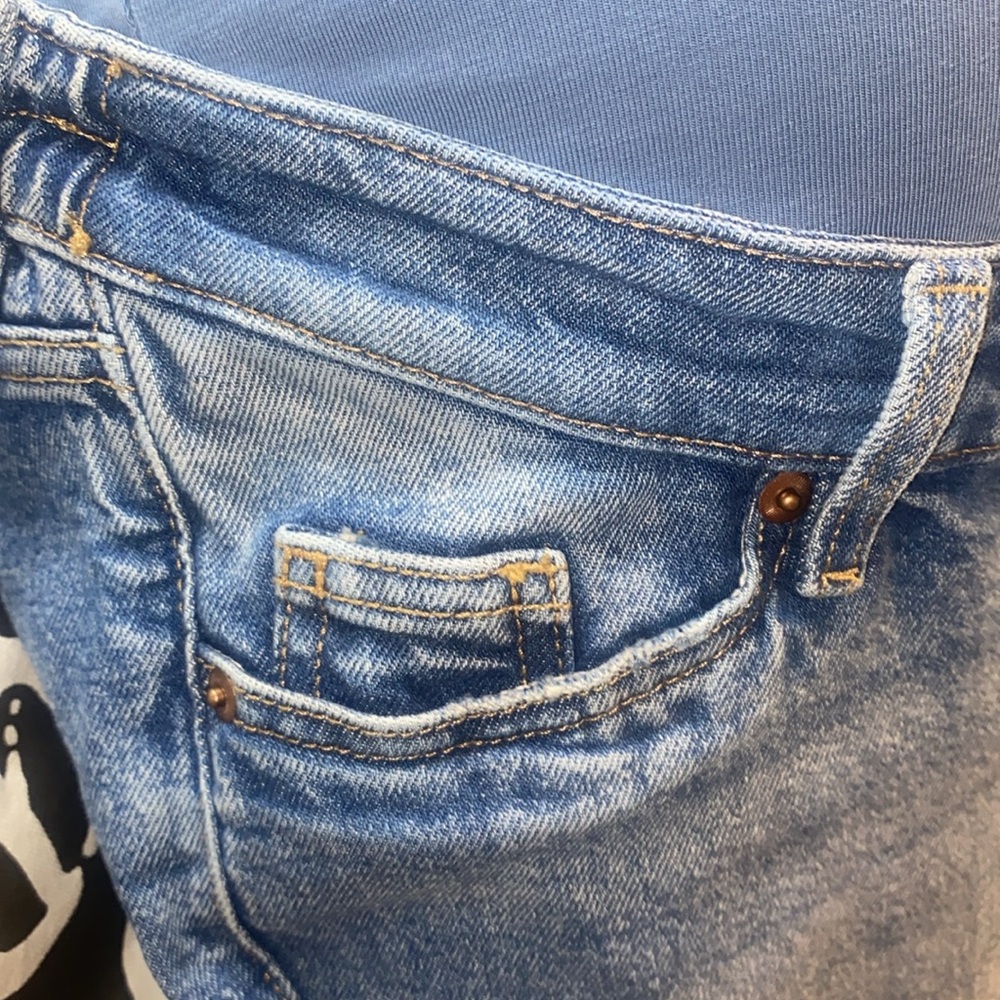 MATERNITY MOM JEANS SZ M BLUE DENIM - Picture 5 of 16